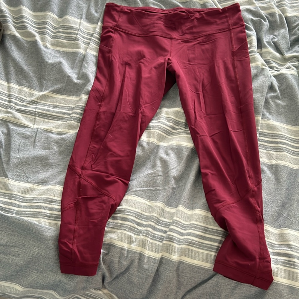 Red Lululemon Crops